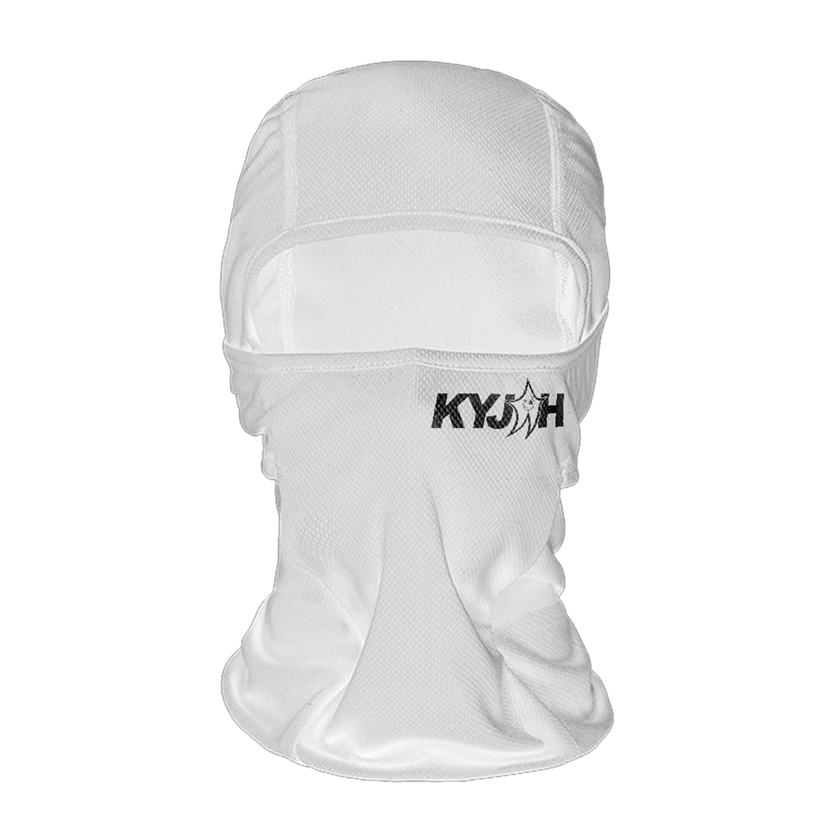 kyjah bikelife motorcycle unisex balaclava face mask white front side