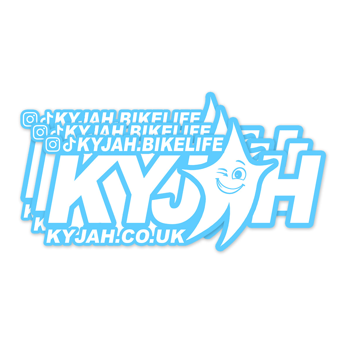 kyjah bikelife motorbike sticker pack of 3
